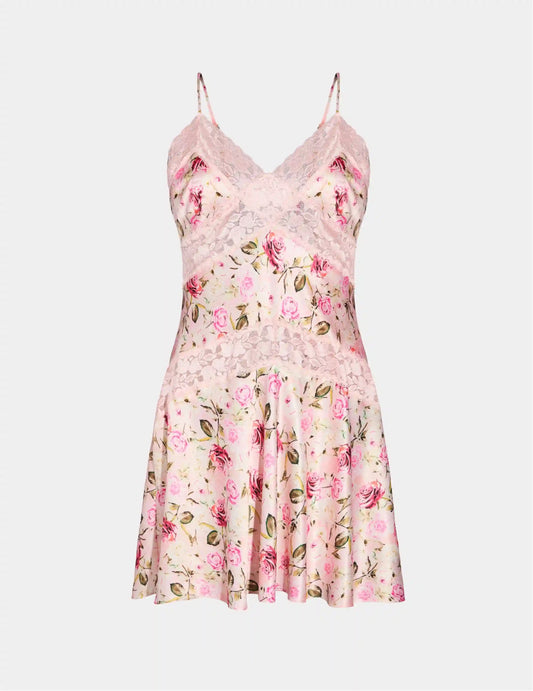 Satin & Lace Slip Dress
