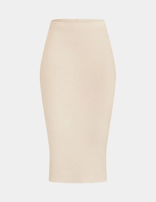 SculptRib™ Cotton Midi Pencil Skirt